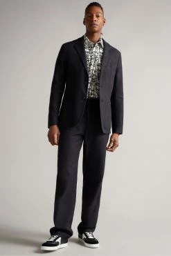 Ted Baker Caird Black Short Sleeve Retro Geo Printed Shirt -TED BAKER Sales Store unnamed file 1900