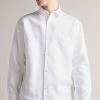 Ted Baker Belvue White Ls Heavy Linen Blend Shirt -TED BAKER Sales Store unnamed file 1910