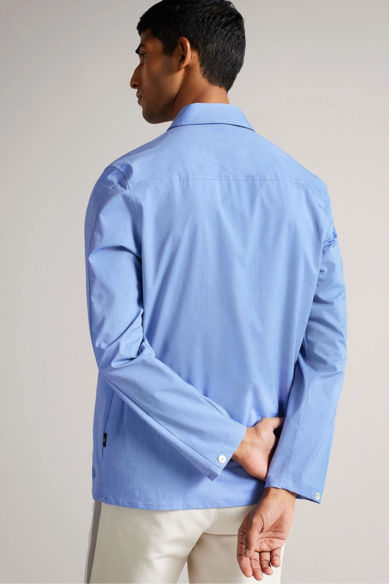 Ted Baker Bretonn Blue Zipped Overshirt 4 Ted Baker Bretonn Blue Zipped Overshirt - Image 2