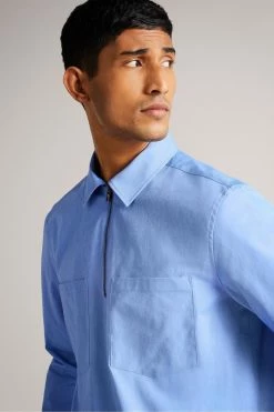 Ted Baker Bretonn Blue Zipped Overshirt 11 Ted Baker Bretonn Blue Zipped Overshirt -TED BAKER Sales Store unnamed file 1919