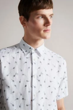 Ted Baker Charon White Short Sleeve Carrot Print Shirt -TED BAKER Sales Store unnamed file 1925