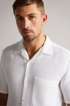 Ted Baker Hargate White Short Sleeve Heavy Texture Shirt 8 Ted Baker Hargate White Short Sleeve Heavy Texture Shirt -TED BAKER Sales Store unnamed file 1954