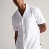 Ted Baker Chatley White Short Sleeve Jersey Pique Shirt 1 Ted Baker Chatley White Short Sleeve Jersey Pique Shirt -TED BAKER Sales Store unnamed file 1956
