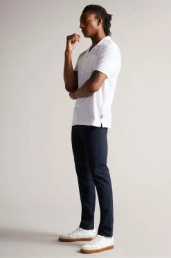 Ted Baker Chatley White Short Sleeve Jersey Pique Shirt -TED BAKER Sales Store unnamed file 1958