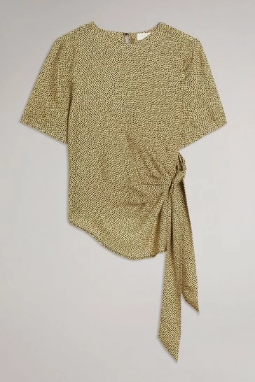 Ted Baker Black Robbiee Black Integral Tie T-Shirt 9 Ted Baker Black Robbiee Black Integral Tie T-Shirt - Image 7