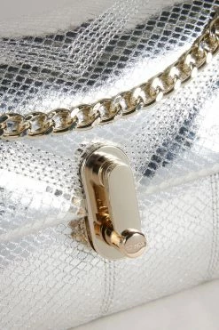 Ted Baker Ayalani Silver Snake Detail Leather Puffer Baguette Bag -TED BAKER Sales Store unnamed file 201