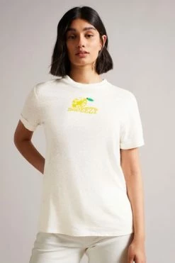Ted Baker Ingella White Lemon Squeezy T-Shirt -TED BAKER Sales Store unnamed file 2016