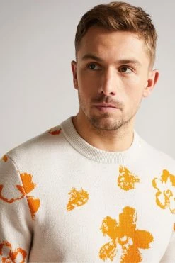 Ted Baker Sandsen Natural Flower Graphic Crew Neck Jumper -TED BAKER Sales Store unnamed file 2020