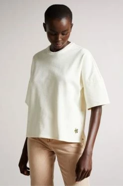 Ted Baker Kaserra Cream Easy Fit T-Shirt -TED BAKER Sales Store unnamed file 2028