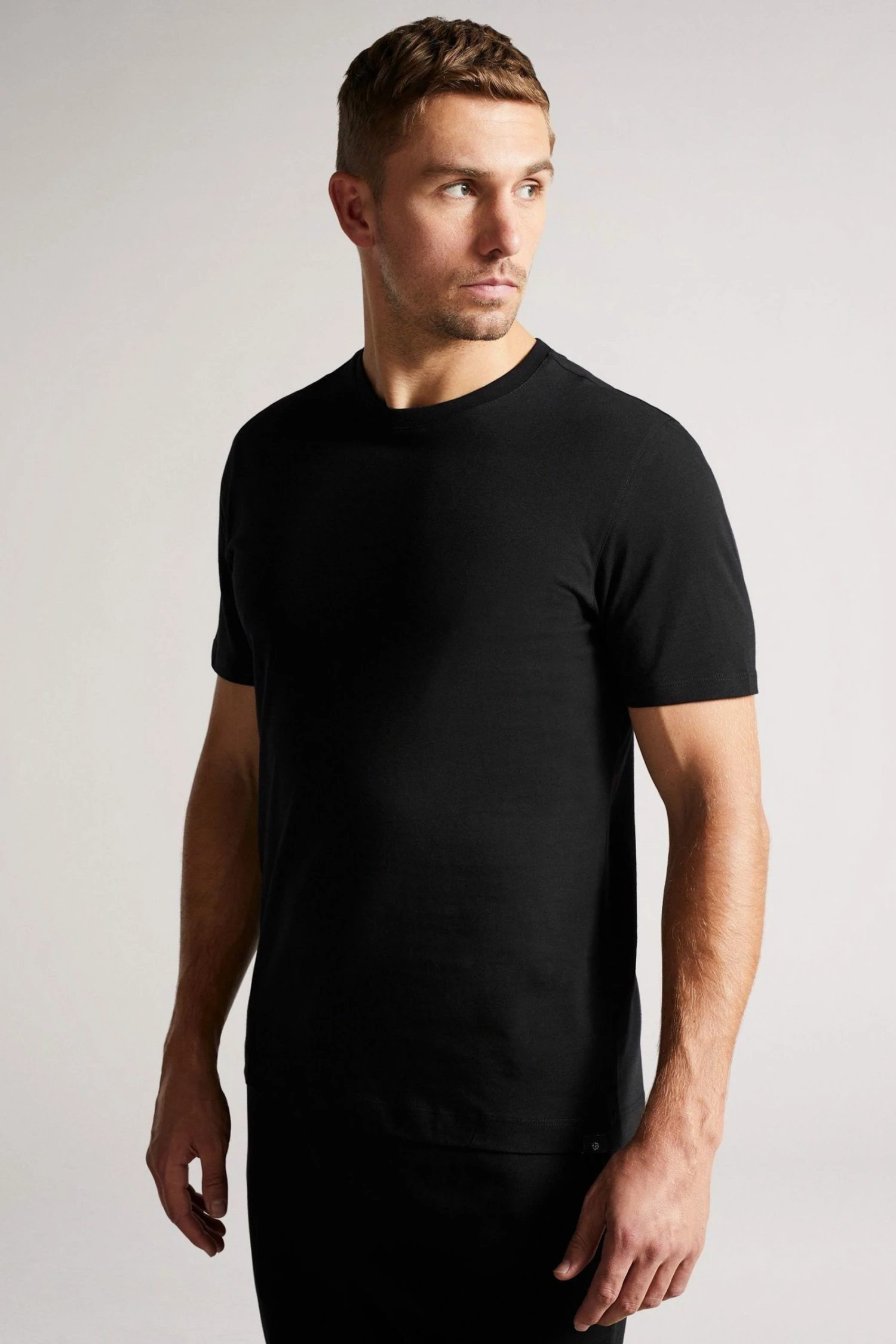 Ted Baker Hawking Navy Blue Plain T-Shirt 4 Ted Baker Hawking Navy Blue Plain T-Shirt - Image 2