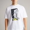 Ted Baker White Cullin Short Sleeve Relaxed Fit Graphic T-Shirt -TED BAKER Sales Store unnamed file 2046