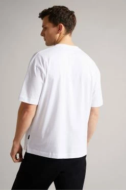 Ted Baker White Cullin Short Sleeve Relaxed Fit Graphic T-Shirt -TED BAKER Sales Store unnamed file 2047