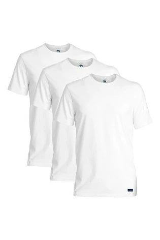 Ted Baker White Crew Neck T-Shirts Three Pack 5 Ted Baker White Crew Neck T-Shirts Three Pack - Image 3