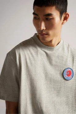 Ted Baker Monans White Short Sleeve Graphic T-Shirt -TED BAKER Sales Store unnamed file 2085