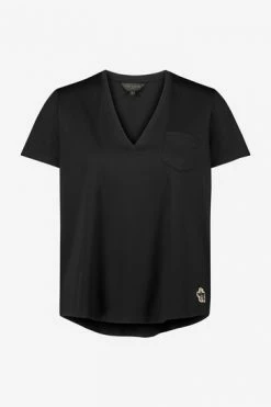 Ted Baker Black Lovage Easy Fit V-Neck T-Shirt -TED BAKER Sales Store unnamed file 2114