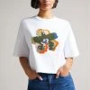 Ted Baker Zsarah White Flower Cropped T-Shirt -TED BAKER Sales Store unnamed file 2115