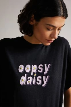 Ted Baker Black Emelita Oopsy Daisy Tee -TED BAKER Sales Store unnamed file 2123