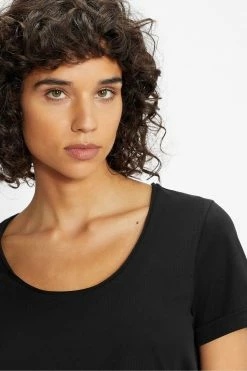 Ted Baker Black Miarna V-Neck Easy Fit T-Shirt -TED BAKER Sales Store unnamed file 2128