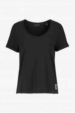 Ted Baker Black Miarna V-Neck Easy Fit T-Shirt -TED BAKER Sales Store unnamed file 2129