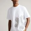 Ted Baker Polpero White Short Sleeve Heavyweight Relaxed Fit Graphic T-Shirt -TED BAKER Sales Store unnamed file 2139