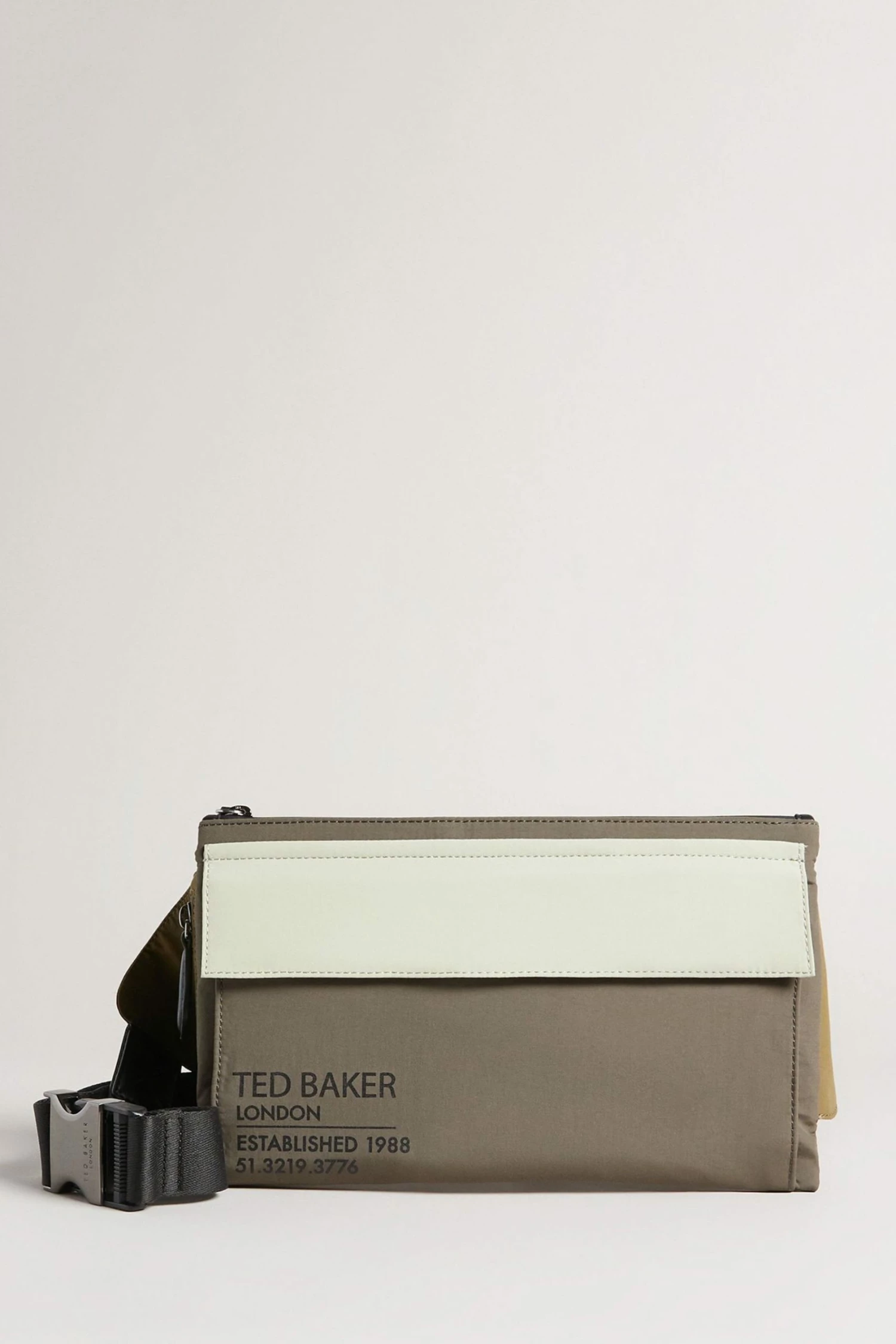 Ted Baker Feddy Khaki Green Colourblock Bumbag 3 Ted Baker Feddy Khaki Green Colourblock Bumbag