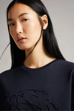 Ted Baker Blue Sandyz Dk Debossed Flower T-Shirt -TED BAKER Sales Store unnamed file 2149