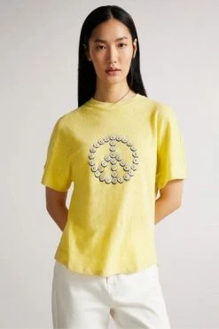 Ted Baker Heljaa Yellow Daisy T-Shirt -TED BAKER Sales Store unnamed file 2159