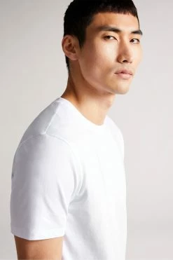 Ted Baker Hawking White Short Sleeve Plain T-Shirt -TED BAKER Sales Store unnamed file 2175