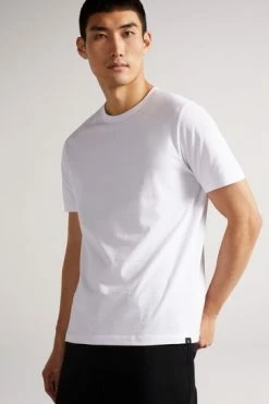Ted Baker Hawking White Short Sleeve Plain T-Shirt -TED BAKER Sales Store unnamed file 2177