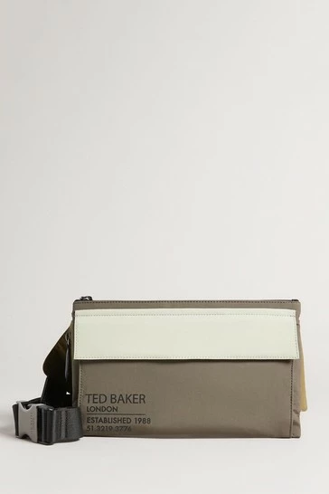 Ted Baker Feddy Khaki Green Colourblock Bumbag 8 Ted Baker Feddy Khaki Green Colourblock Bumbag - Image 6