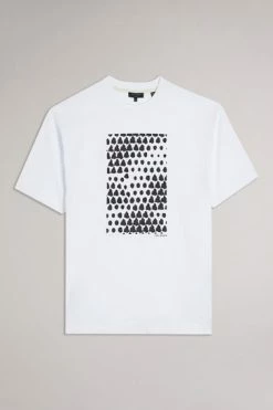 Ted Baker Black Snowhil Short Sleeve Heavy Weight Relaxed Fit Graphic T-Shirt -TED BAKER Sales Store unnamed file 2200