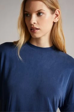 Ted Baker Dark Blue Freyyia Cupro Tee -TED BAKER Sales Store unnamed file 2204