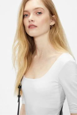 Ted Baker White Hayyzel Square Neck Body T-Shirt -TED BAKER Sales Store unnamed file 2259