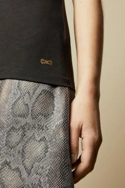 Ted Baker Black Calmin Fitted T-Shirt -TED BAKER Sales Store unnamed file 2265