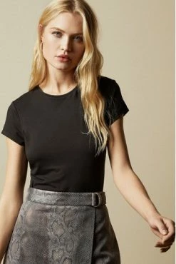 Ted Baker Black Calmin Fitted T-Shirt -TED BAKER Sales Store unnamed file 2266