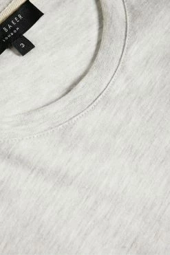 Ted Baker Hawking Grey Marl Short Sleeve Plain T-Shirt -TED BAKER Sales Store unnamed file 2270