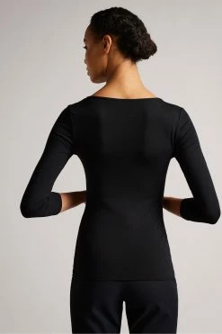 Ted Baker Carsha Black Fitted Scoop Neck Top 9 Ted Baker Carsha Black Fitted Scoop Neck Top -TED BAKER Sales Store unnamed file 2285