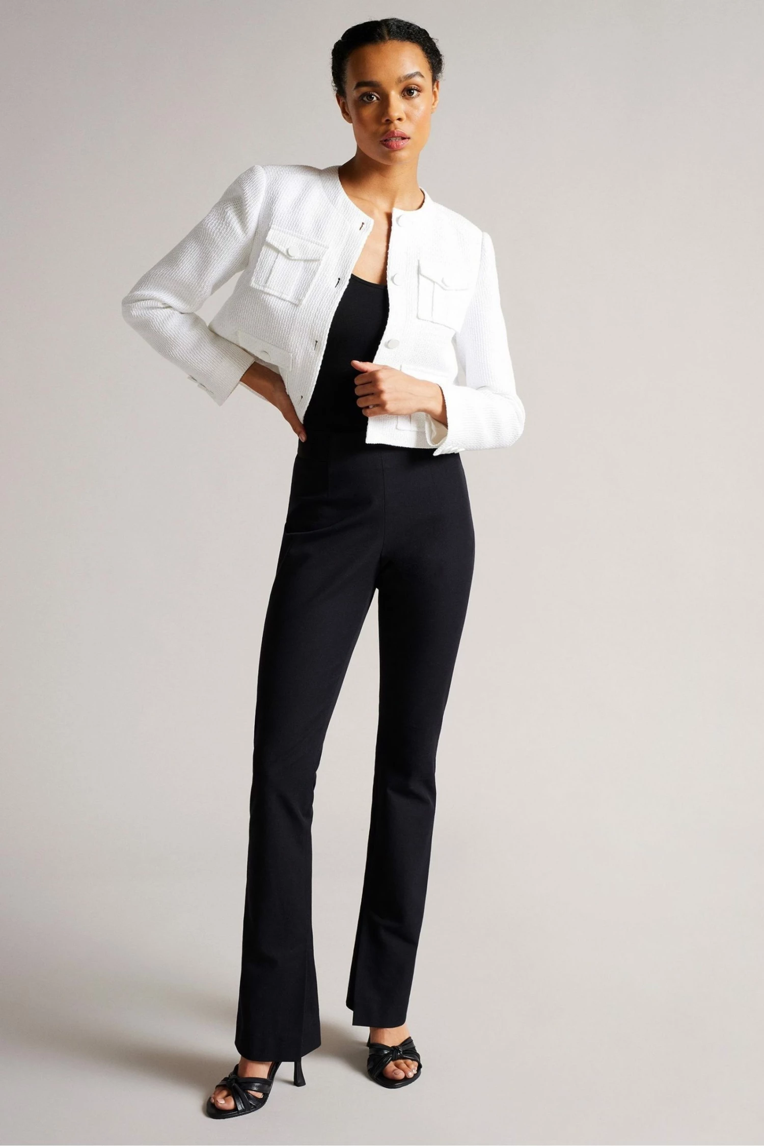 Ted Baker Carsha Black Fitted Scoop Neck Top 5 Ted Baker Carsha Black Fitted Scoop Neck Top - Image 3