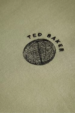 Ted Baker Green Turvill Short Sleeve Heavyweight Relaxed Fit Graphic T-Shirt -TED BAKER Sales Store unnamed file 2292
