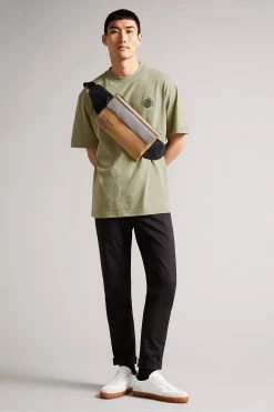 Ted Baker Green Turvill Short Sleeve Heavyweight Relaxed Fit Graphic T-Shirt -TED BAKER Sales Store unnamed file 2293