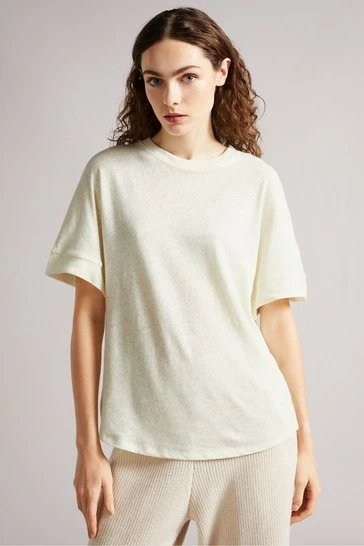 Ted Baker Cream Jersey T-Shirt 8 Ted Baker Cream Jersey T-Shirt - Image 6