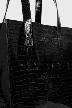 Ted Baker Black Reptcon Croc Effect Detail Small Icon Bag -TED BAKER Sales Store unnamed file 231
