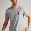 Ted Baker Grey Marl Tedford Short Sleeve Varsity 'T' T-Shirt 1 Ted Baker Grey Marl Tedford Short Sleeve Varsity 'T' T-Shirt -TED BAKER Sales Store unnamed file 2310