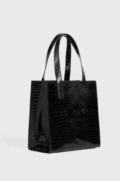 Ted Baker Black Reptcon Croc Effect Detail Small Icon Bag -TED BAKER Sales Store unnamed file 232
