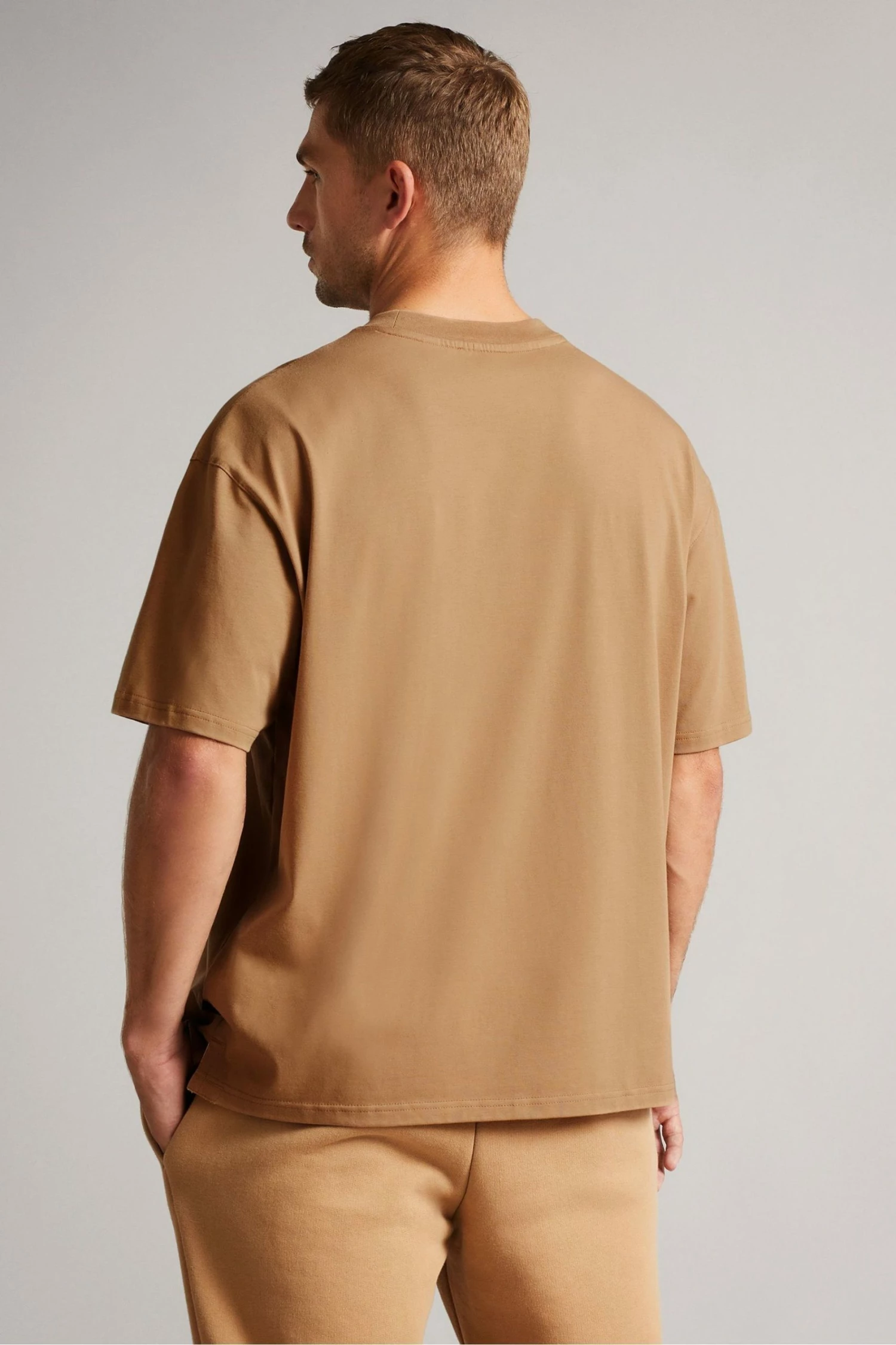 Ted Baker Brown Dalas Short Sleeve Heavy Weight Relaxed Fit T-Shirt 4 Ted Baker Brown Dalas Short Sleeve Heavy Weight Relaxed Fit T-Shirt - Image 2