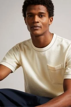 Ted Baker Artizan Ecru Cream Short Sleeve Textured T-Shirt 13 Ted Baker Artizan Ecru Cream Short Sleeve Textured T-Shirt -TED BAKER Sales Store unnamed file 2355