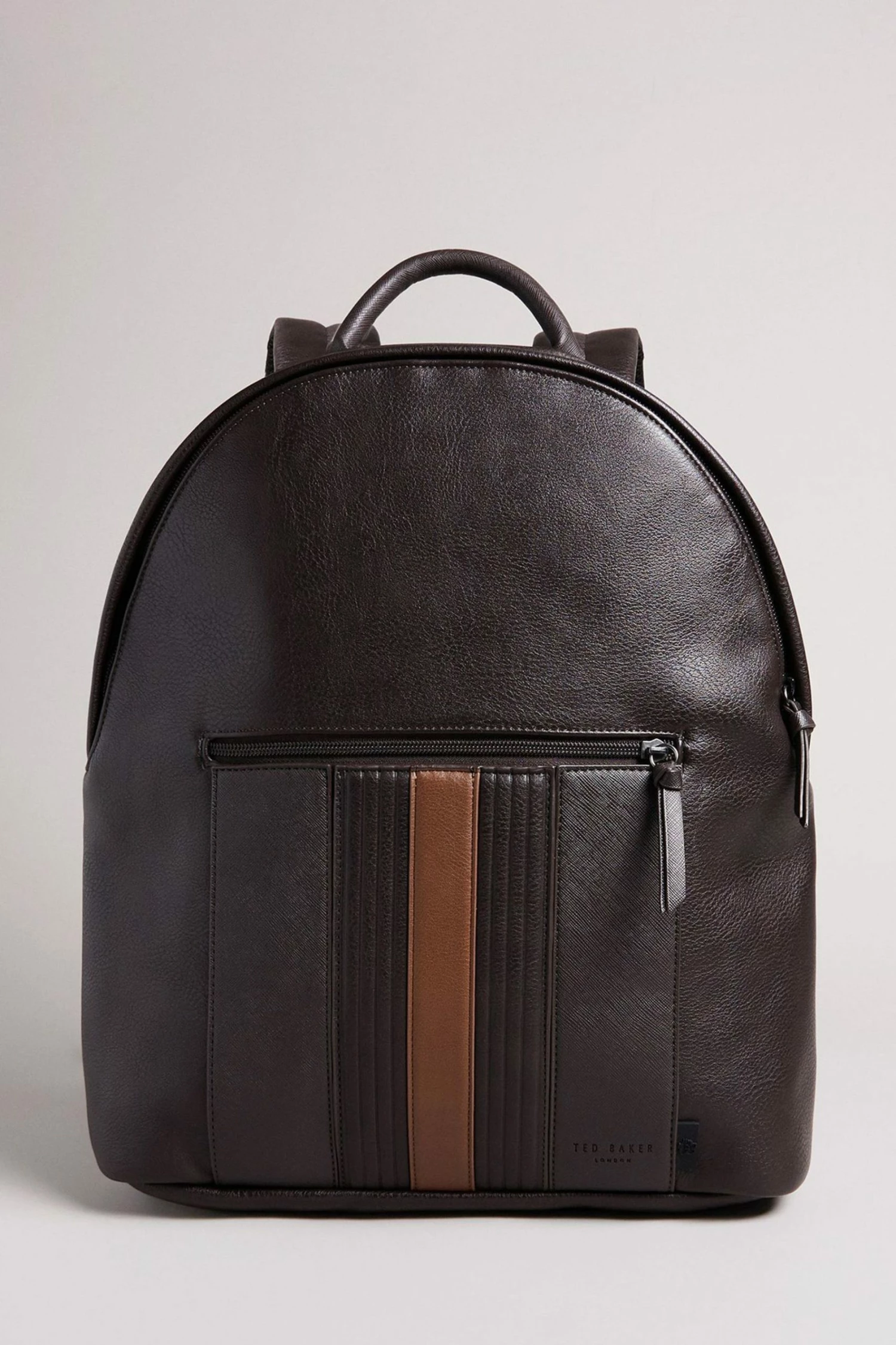 Ted Baker Brn-Choc Esentle Striped Pu Backpack 3 Ted Baker Brn-Choc Esentle Striped Pu Backpack