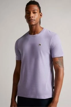 Ted Baker Mens Purple Oxford Short Sleeve T-Shirt -TED BAKER Sales Store unnamed file 2397