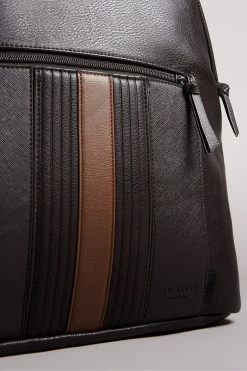 Ted Baker Brn-Choc Esentle Striped Pu Backpack 10 Ted Baker Brn-Choc Esentle Striped Pu Backpack -TED BAKER Sales Store unnamed file 240