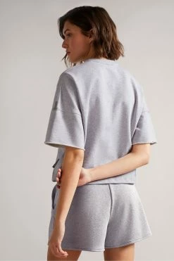 Ted Baker Debrie Mid-Grey Raw Cut Active Top -TED BAKER Sales Store unnamed file 2405